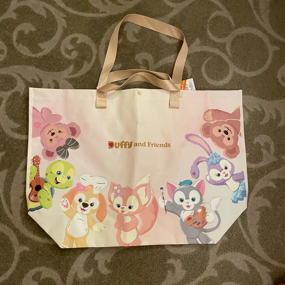 NWT Authentic Hong Kong Disneyland Duffy and Friends Reusable Tote Bag medium